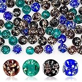 100PCS Luminous Glass Beads Glow in The Dark 8mm Round Beads Luminous Beads for DIY Craft Bracelets Jewelry Making Necklace Earrings - 4 Colors