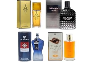 AFLUXE Men Cologne 4-Piece Combo Set (Choco/Milano/Billion/Sean's Boutique Nautical) Each 100ml Eau de Toilette/Parfume Spray Premium Men Perfume Set Long Lasting Fragrance for Daily Use