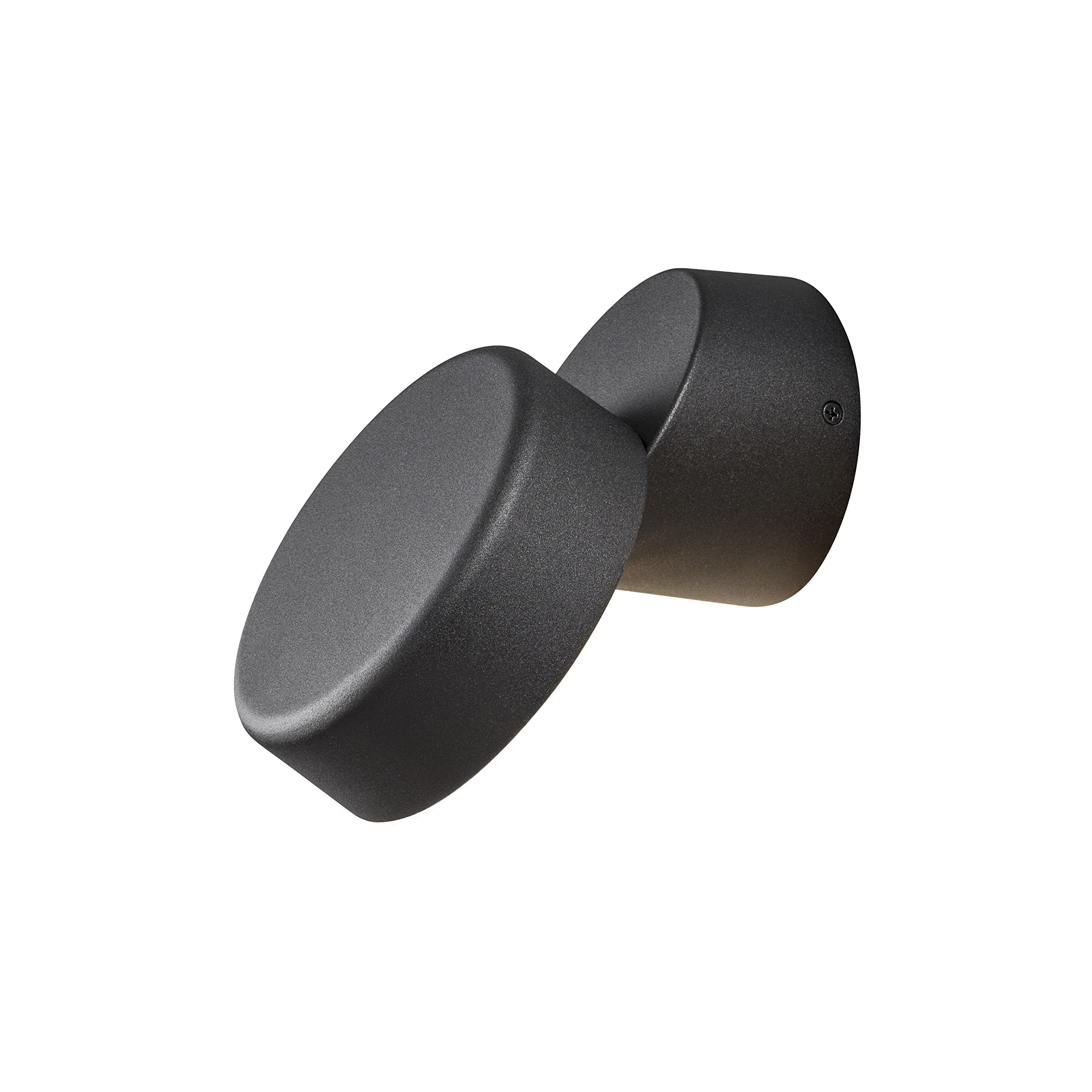 Konstsmide Outdoor Wall Lights/Vicenza Down Modern Outdoor Wall Lantern/High Power 1 x 4 W LED Wall Lamp/Clear Acrylic Lens/Aluminium/IP44/Outside Light Black