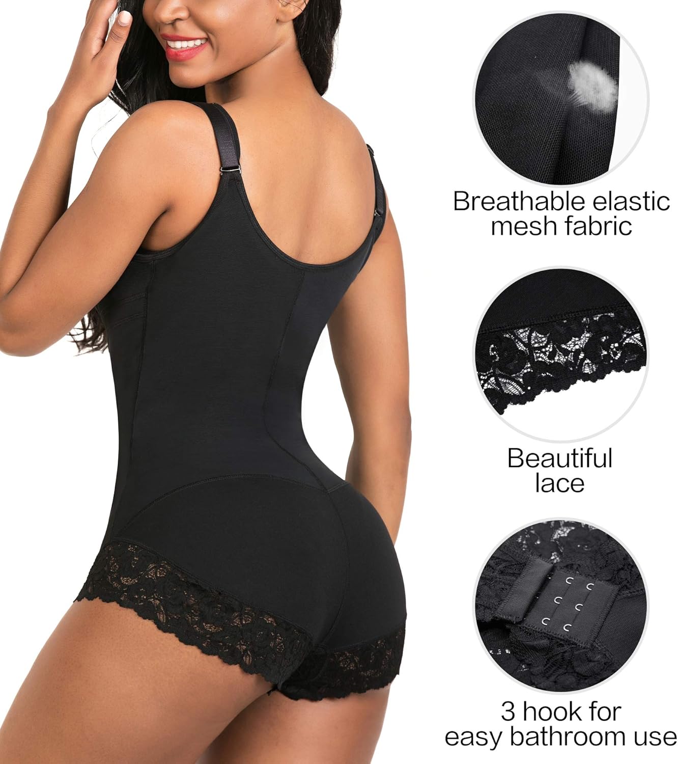 SHAPERX Shapewear for Women Tummy Control Fajas Colombianas Body Shaper Zipper Open Bust Bodysuit at  Women’s Clothing store