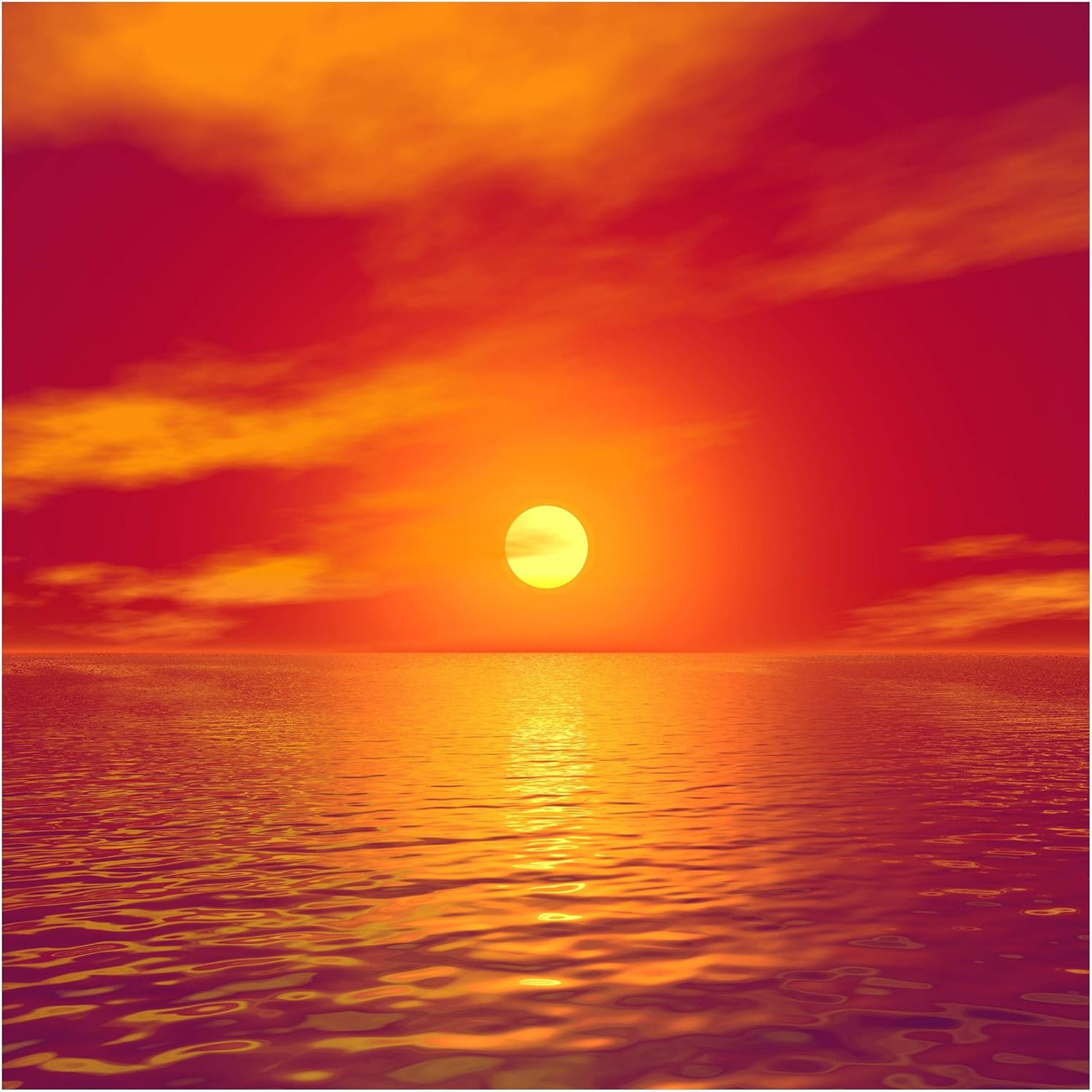 Non Woven Wallpaper Beautiful Sunset Square 75 6 X 75 6 Inches Amazon Com