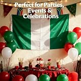 SHATCHI Nigeria Flag 5ft x 3ft with Brass Eyelets Polyester Flag view 8