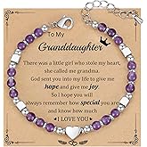 Gifts for Women, Valentines Day Gifts for Teens Beaded Bracelets for Women Gifts for Mom Mothers Day Gift for Grandma Daughter Bonus Mom Nature Stone Bead Bracelet Graduation Jewelry Stocking Stuffers