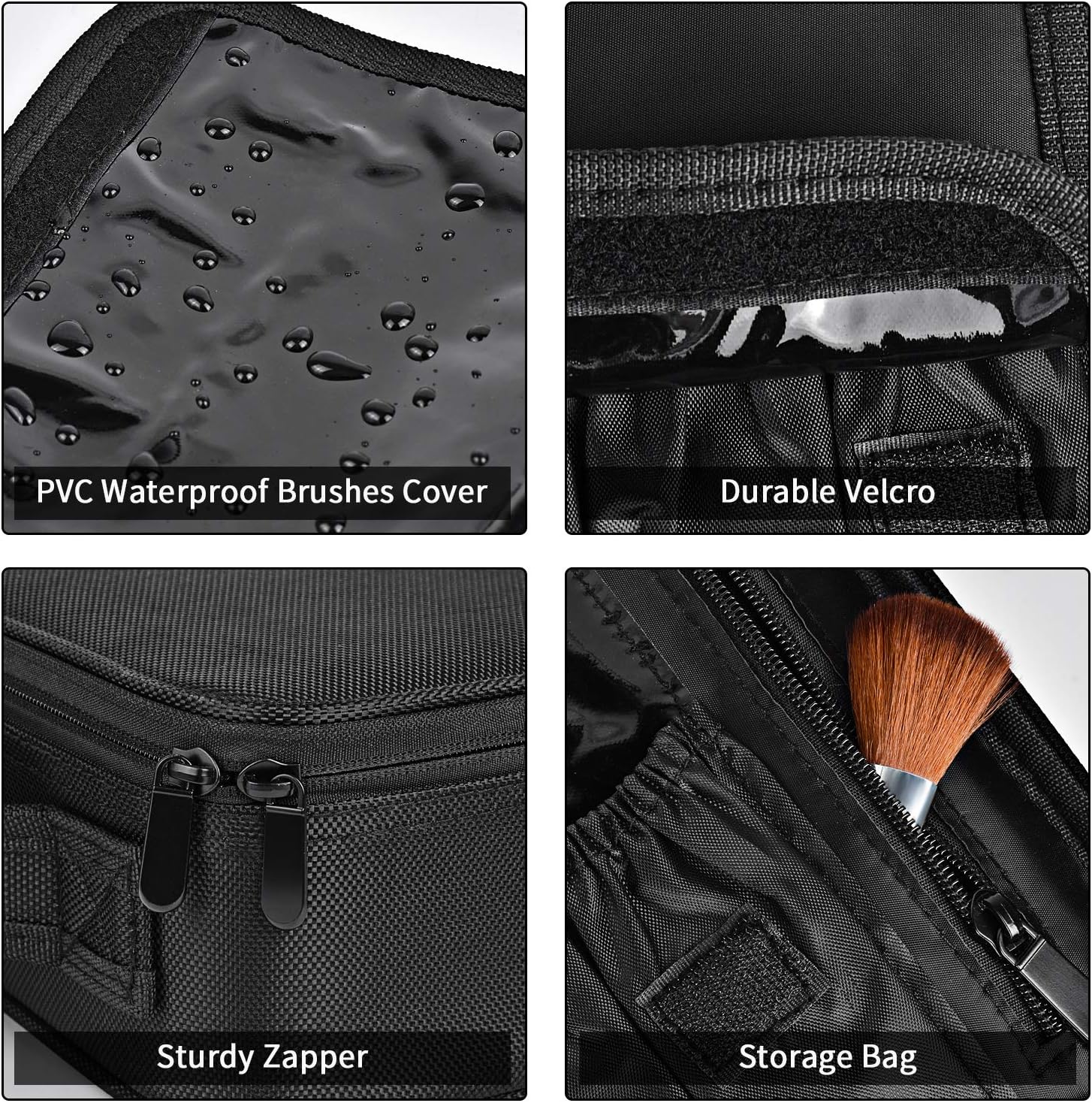 Travel Makeup Case Professional Cosmetic Train Cases Artist Storage Bag Make Up Tool Boxes Brushes Bags With Compartments Waterproof Detachable Vanity Organizer
