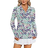 LOMON Women Long Sleeve Shirts Sun Protection 1/4 Zip Summer Quick Dry Hiking Shirts Quarter Zip Pullover for Women