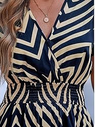 CUPSHE Women's Romper Woven V Neck Short Flutter