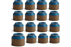 Street Sport Industries 16pcs Rubber Positive Valve Stem Seal - Fits an 11/32" Valve Stem and a .562" Guide O.D., Valve Seals For SBC BBC BBF SBF, Positive Seal