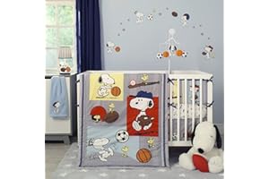 LAMBS & IVY Bedtime Originals 3 Piece Snoopy Sports Bedding Set Blue