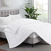 Serta ComfortSure Down Alternative Comforter, Soft Box Stitched Duvet Insert, Quilted King Comforter with 4 Corner Tabs, All 