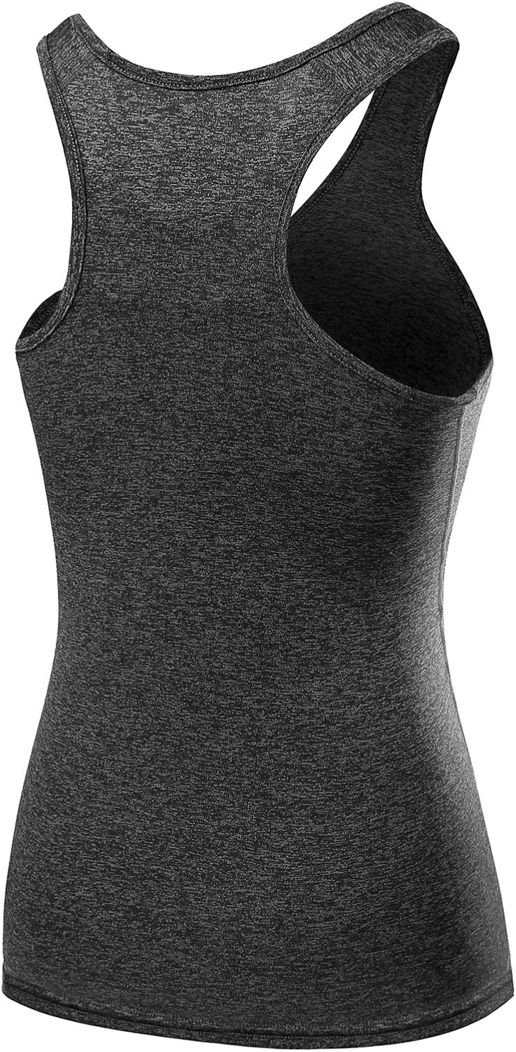 Neleus Women's 3 Pack Compression Base Layer Dry Fit Tank Top: Clothing