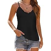 HOTOUCH Womens Tank Tops Spaghetti Strap V Neck Lace Camisole Sleeveless Summer Shirts