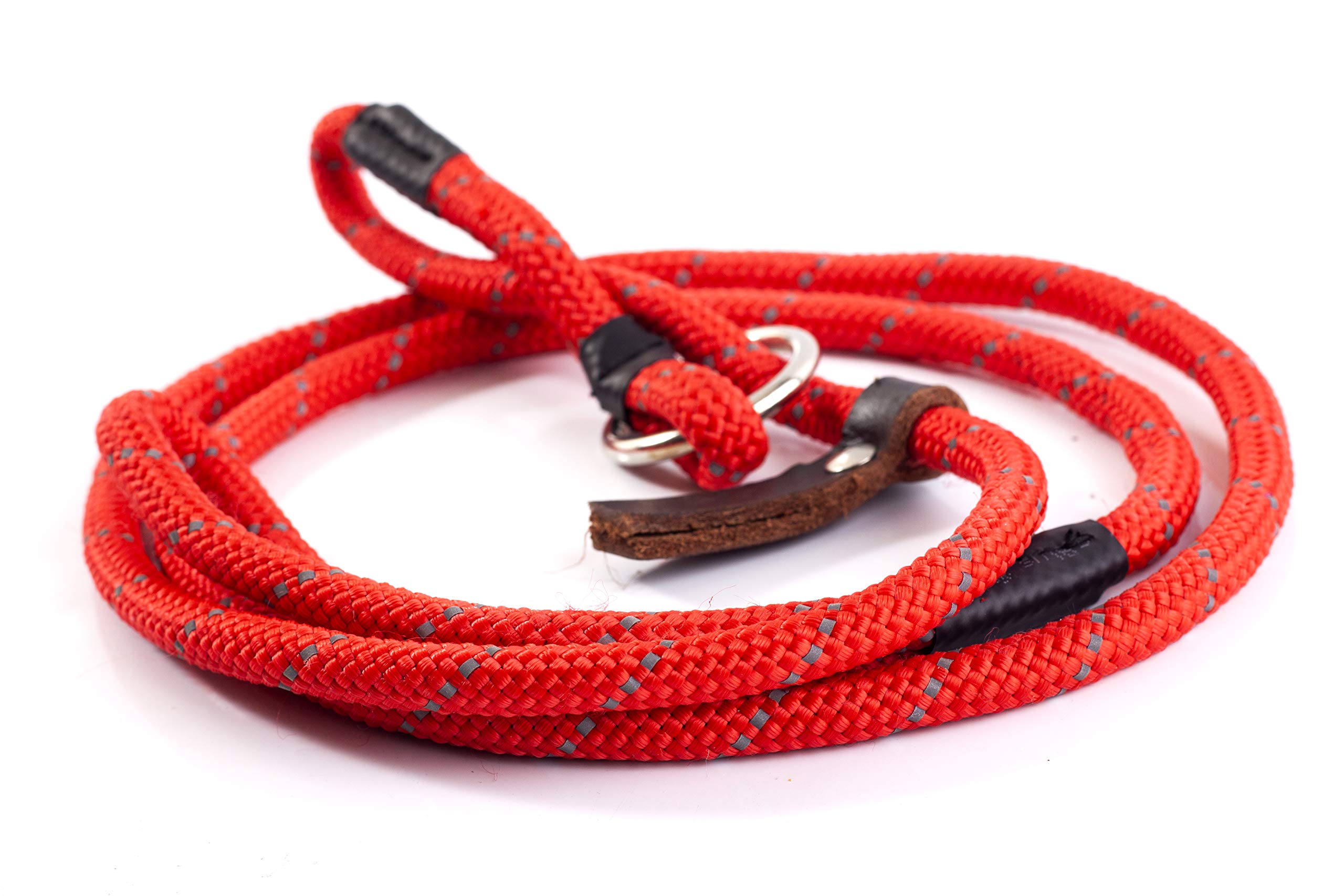Gee Tac Figure of Eight Soft Hi Viz Dog Lead - RED
