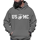 Lucky Ride Marine Corps USMC SWEATSHIRT HOODIE with Globe in CENTER