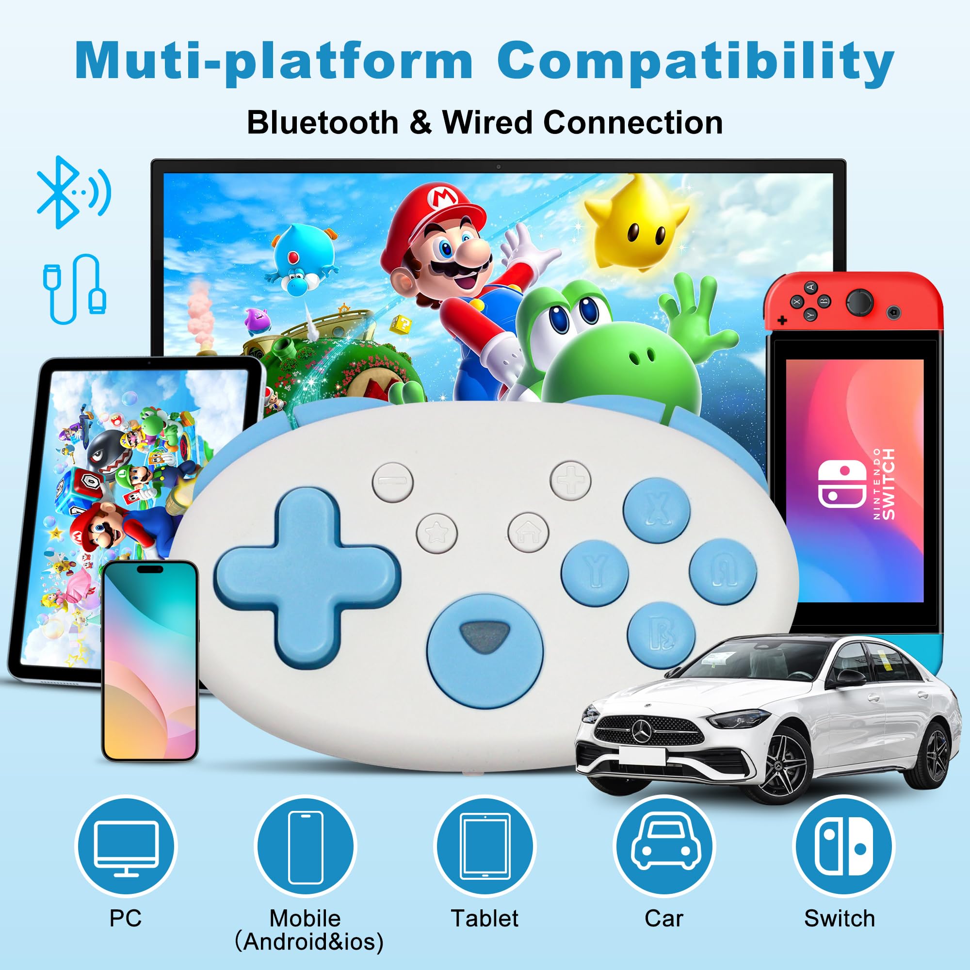 XLX 8Bitdo Micro Bluetooth Gamepad Taschenformat Mini-Controller für Switch, Android 5