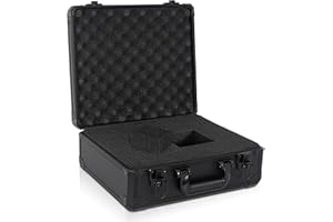 OUUTMEE 12.6 Inch Carrying Case With Customizable Pre-Diced Foam, Aluminum Alloy Sturdy Build, Ideal for Microphone, Equiment, Camera, Tools, Recorder, etc