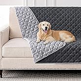 FunFurry Waterproof Dog Blanket, Couch Cover for Dogs Washable, Reversible Dog Bed Cover. (Dark&Light Grey, 52 X 82 Inch - 1 Pack)