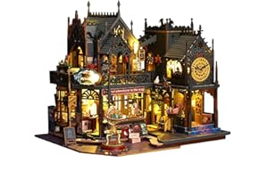 OZJAY DIY Miniature Dollhouse Kit, Tiny House Kit with Dust Proof Cover and Music Box, DIY Wooden Dollhouse Kit Miniature House Kit, Creative Room Idea for Adult Magic House DIY Kits