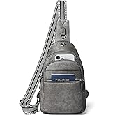 LATMAP Sling Bag For Women Faux Leather Small Casual Daypack Backpack Fanny Pack Crossbody Chest Bags Purse