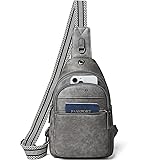 LATMAP 7L Sling Bag For Women Faux Leather Anti
