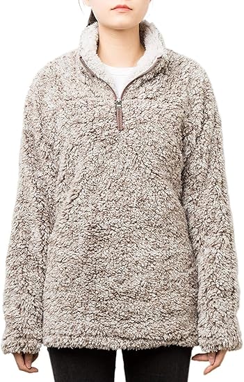 half zip pullover sherpa
