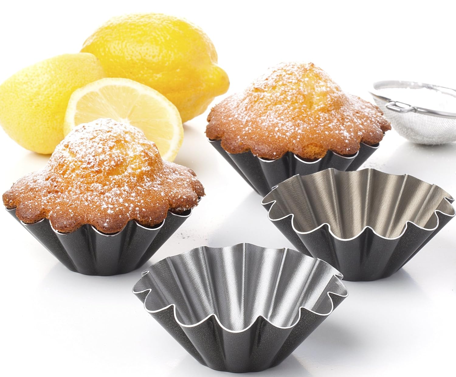 SET OF 4 UNITS Brioche tart mold muffin tin Tortilla brownie muffin mini cupcake Tins Baking