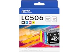 LC506 Compatible Ink Cartridges for Brother LC506BK LC506C LC506M LC506Y LC506 LC506XL LC 506 XL Work for Brother MFC-J4355DW