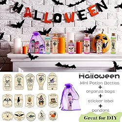 99 Pcs Apothecary Bottles Set with Halloween