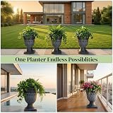 SG Traders Large Tampa Urn Plant Pot Stand Pack of 2 33x39cm UV Resistant view 9