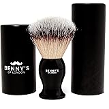 SHAVING BRUSH - Benny's of London - Luxury Shave Brush - Perfect for Home or Travel - Must Have Present for Mens Grooming Set