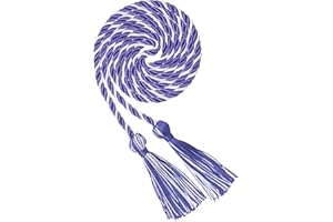 GHGMAO Graduation Cords, White Purple Graduation Cord Rayon Braided Cords for 2025, 68" Long Polyester Yarn Honor Rope with Tassels for Student Grad Decorations Party Ceremony