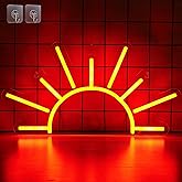 Orange Sunrise Neon Sign, Attivolife Light up Sun LED Wall Decor Lamp, Ideal for Home Living Room Cafe Shop Bar Party, Decoration with Dim USB Powered, Christmas Day Birthday Present for Kids Friend