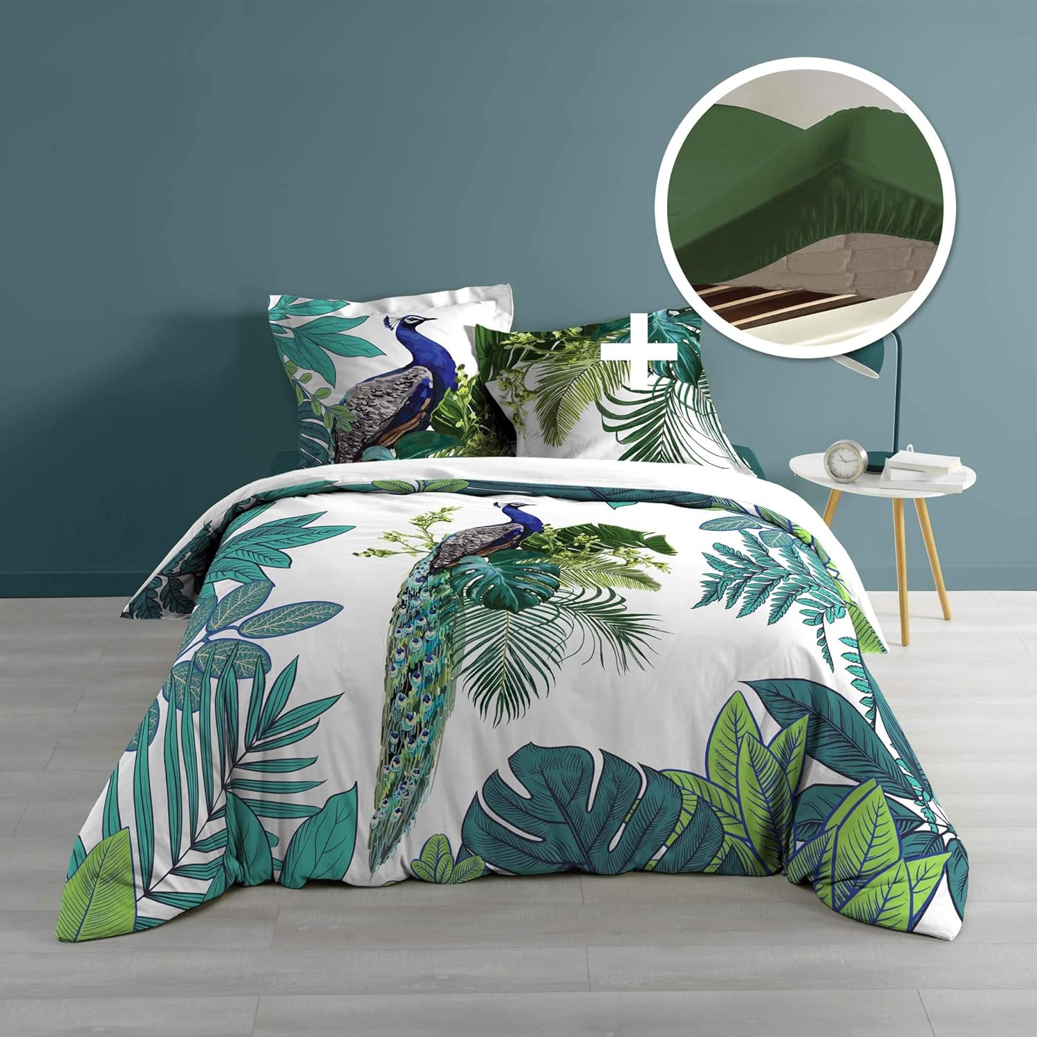 Drap Housse Coton 140 X 190 Vert Sapin Douceur Dinterieur Cdaffaires Ensemble Parure De Couette 240 X 220 Greeni Ameublement Et Decoration Cuisine Maison