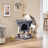 Yaheetech 59cm Basic Cat Tree Tower with Perches Condo and Ball Dark Grey view 9