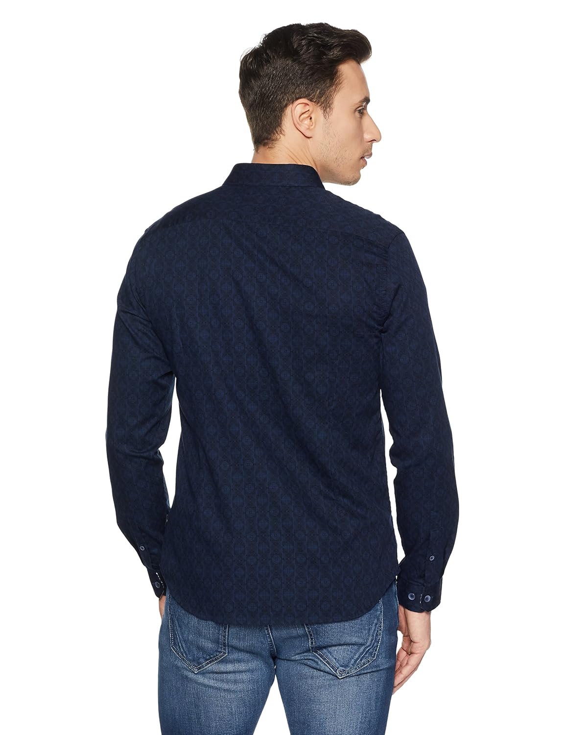 flying machine men's printed slim fit casual shirt