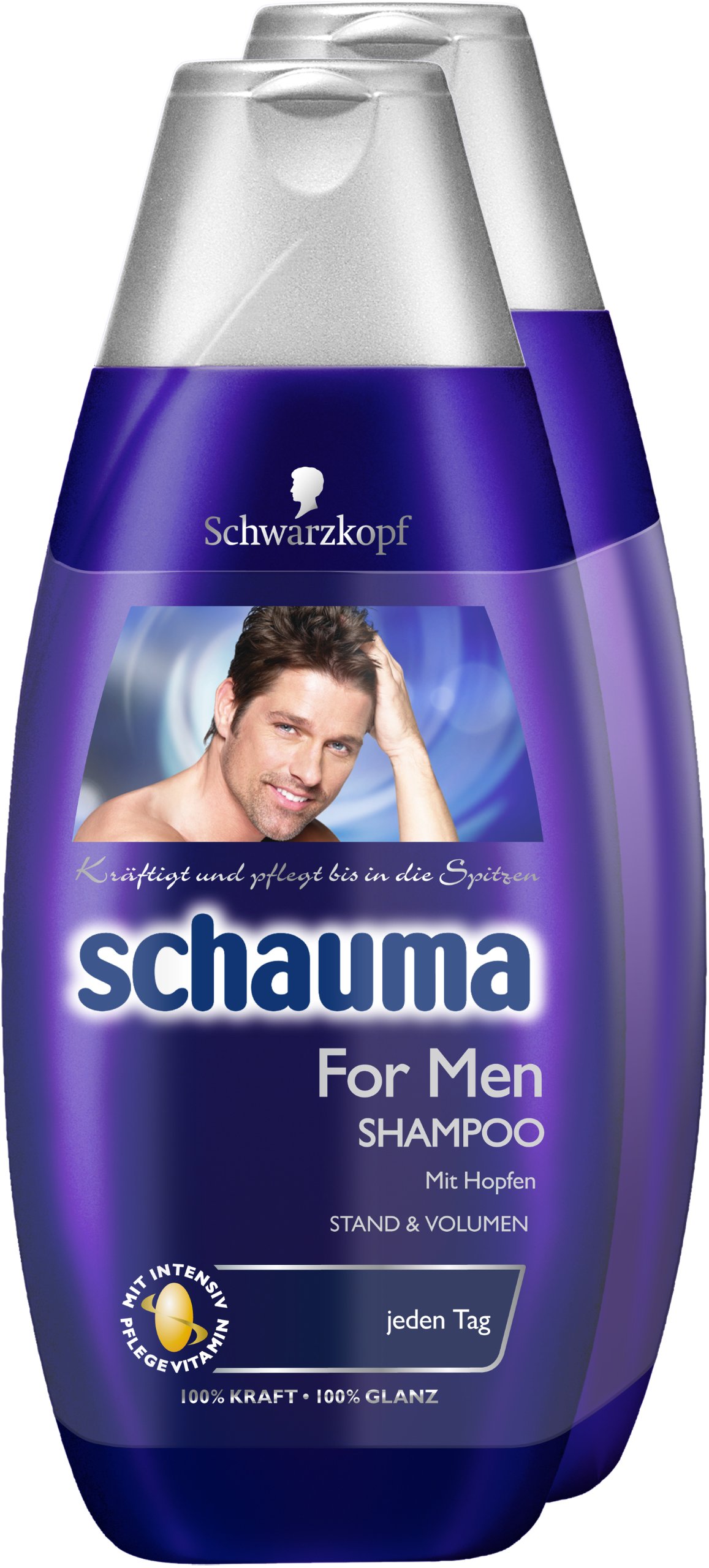 Schauma for Men Shampoo Pack of 2 (2 x 400 ml)