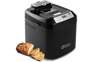 Bread Machine, Kitchen in the box 2LB 12-IN-1 Bread Maker, Gluten-Free Setting, Auto Fruit Nut Dispenser & Nonstick Pan, 2 Lo