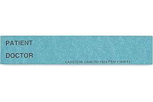 Carstens - Med Blue Patient/Doctor Preprinted ID Cards for 1.5 – 4” Ring Binder Spines - Pack of 100 (1649-11) - Ideal Medical Record Labels for 3 Ring Binders