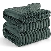 Bedsure GentleSoft Mallard Green Fleece Blanket for Couch - Cozy Soft Blankets for Women, Cute Small Throws for Girls, 90x90 Inches