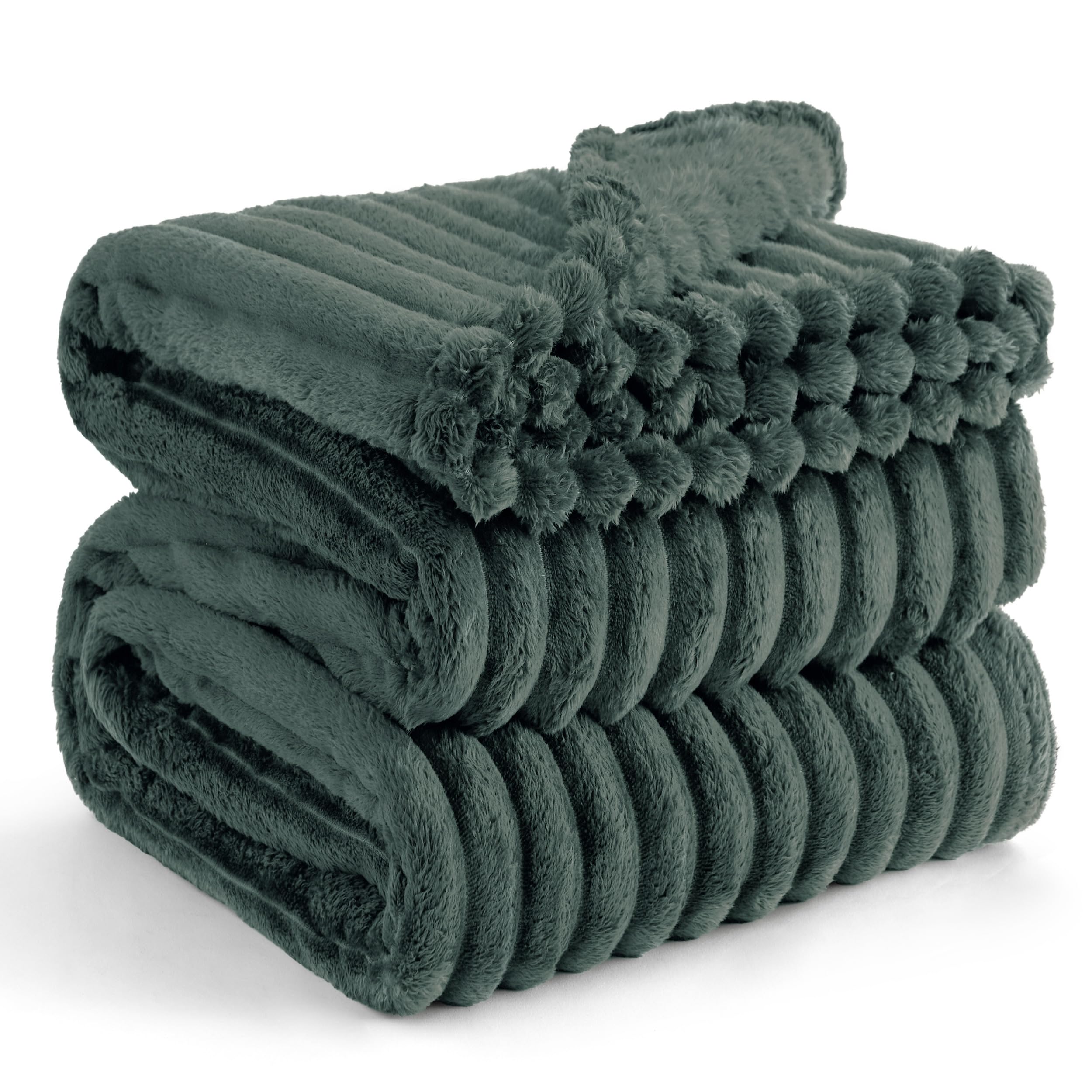 Photo 1 of Bedsure GentleSoft Mallard Green California King Size Blanket for Couch - Cozy Soft Blankets for Women, Cute Small Fleece Throws for Girls, Birthday Gifts for Women, 102x96 Inches