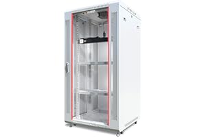 22U Wall Mount Server Rack Cabinet, 19” Locking Network Rack, 24” Deep, Glass Door, with Fan, PDU and Shelf