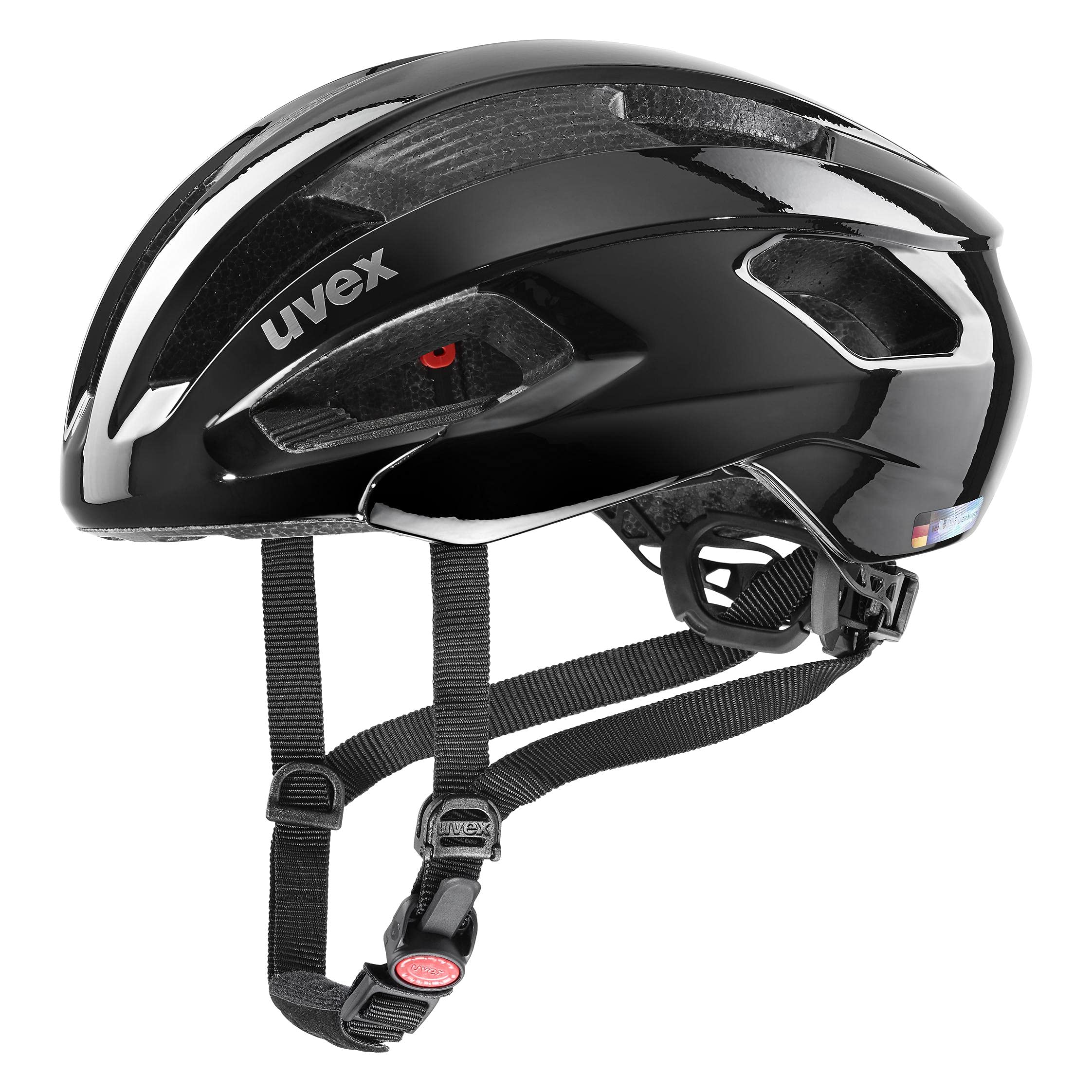 uvex Rise - Secure Performance Bike Helmet for Men & Women - Individual Fit - Optimized Ventilation - all Black - 52-56 cm