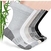 NOLUNT Diabetic Socks for Men,6 Pairs Crew Mens Diabetic Neuropathy Socks for Men Size 9-11/10-13/13-15