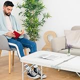 ZENO Folding Table 4FT 1.2M Aluminium Portable with Parasol Hole view 2