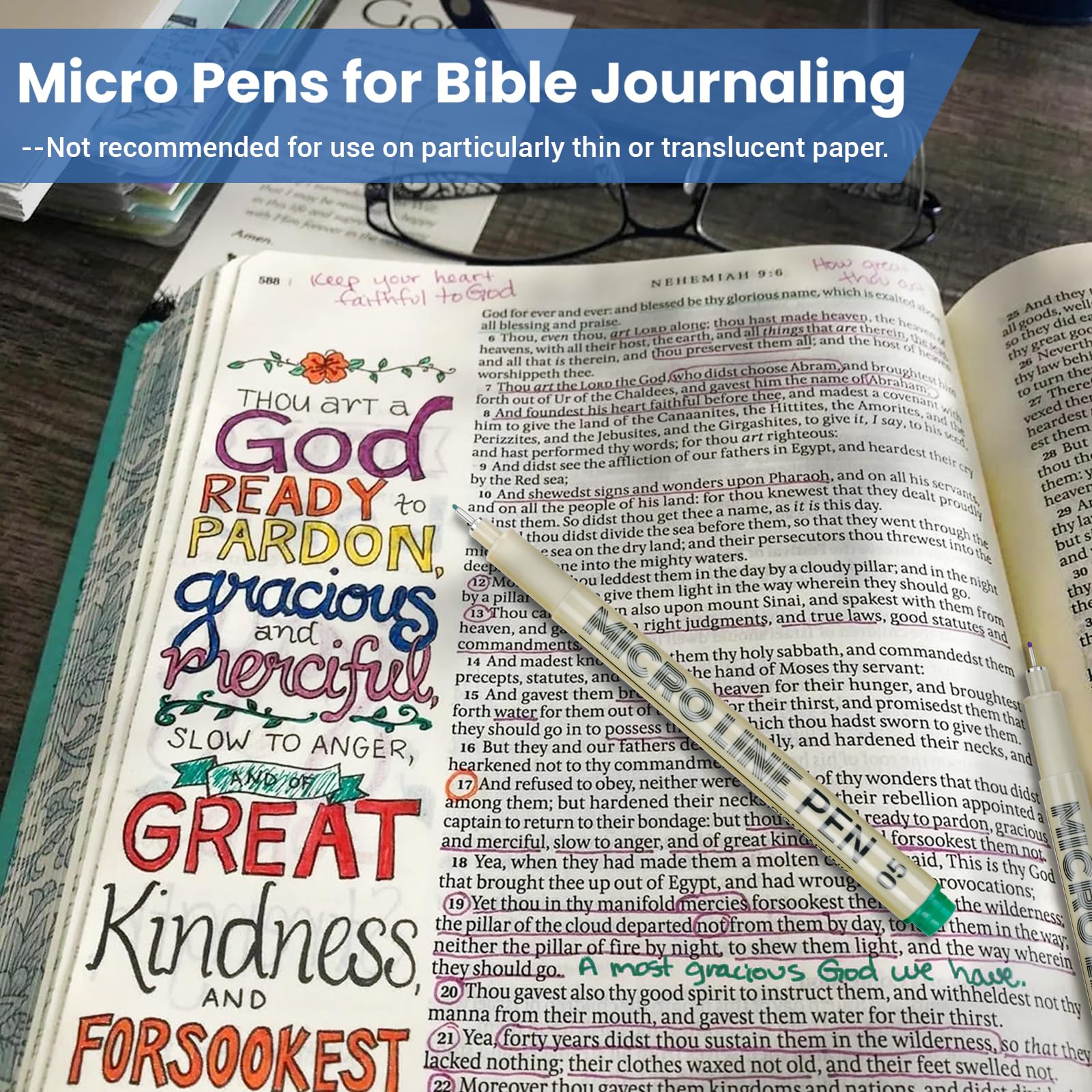 STANBLUE 12 Colored Micro Pens 05, Fineliner pens Waterproof Archival Ink Micro Pen Set, Drawing Art Pens for Illustrating, Journaling, Bible Zentangle Supplies