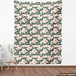 Ambesonne Jungle Fabric by The Yard, Retro Style
