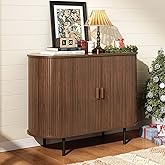 ONBRILL 40" Sideboard Buffet Cabinet with Storage, Storage Cabinet with Sliding Door & Adjustable Shelf, Modern Accent Coffee