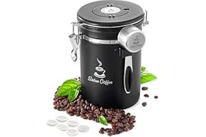 Coffee Canister Airtight Coffee Container - Stainless Steel Coffee Storage for Beans, Grounds, Tea, Sugar - Coffee Containers