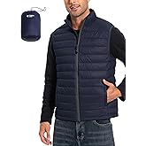 Pioneer Camp Men's Lightweight Puffer Vest Packable Water-Repellent Warm Quilted Sleeveless Outerwear for Work Casual Travel…