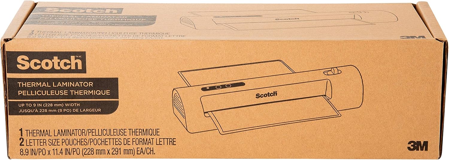 Scotch Thermal Laminator, 2 Roller System for a Professional Finish, Use for Home, Office or School, Suitable for use with Photos (TL901X) : Laminating Machines : Office Products