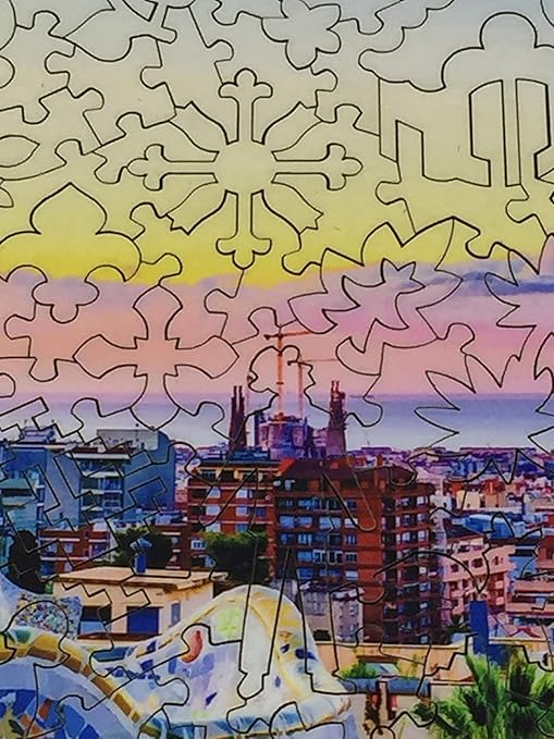 Contemporary Puzzles Jigsaw Puzzle International Park Guell Barcelona Spain 1000 Piece New Made Usa Toys Hobbies